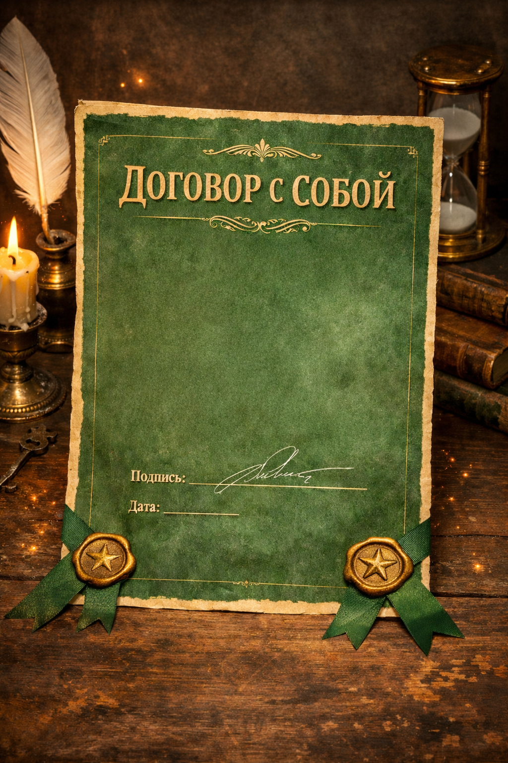 Иллюстрация «Договор с собой»